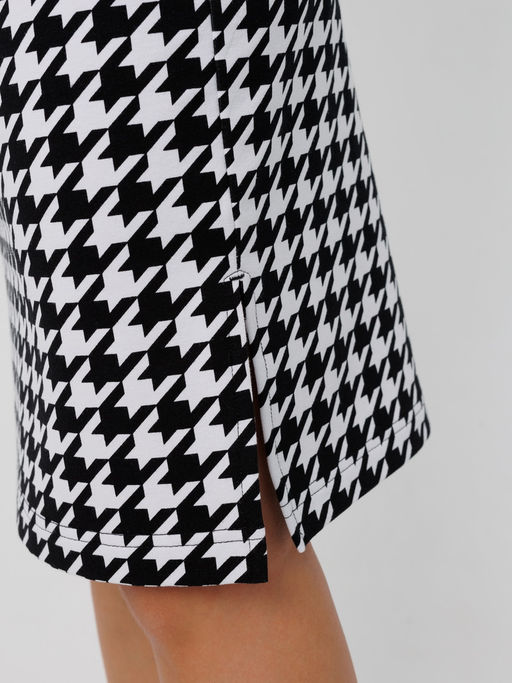 Юбка женская Ю-17 (футер с лайкрой) Бордовая клетка