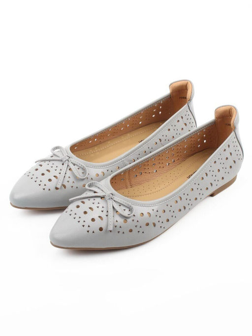 06-7388-66V GRAY Туфли летние женские "Лодочки" (натуральная кожа)