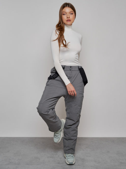 Полукомбинезон утепленный женский большого размера светло-серого цвета 1332SS - Chunmai фото 10