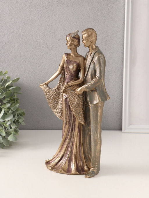 Фигурка полистоун Пара в костюмах 20-30-х годов, 17?9?31.5 см