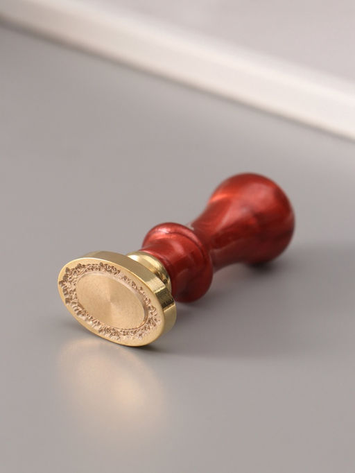 Печать для сургуча с пластиковой ручкой «Ажурная рамка. Овал», 6.3×3×2 см