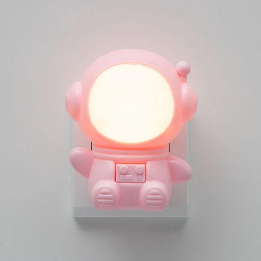 Ночник «Приветливый космонавт» 1 Вт LED 4000-6000К Розовый 10×9×11.5 см
