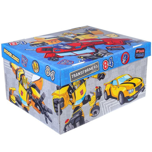 Коробка подарочная складная с крышкой, 31 х 25,5 х 16 Оптимус Прайм и Бамблби, Трансформеры - Hasbro фото 3