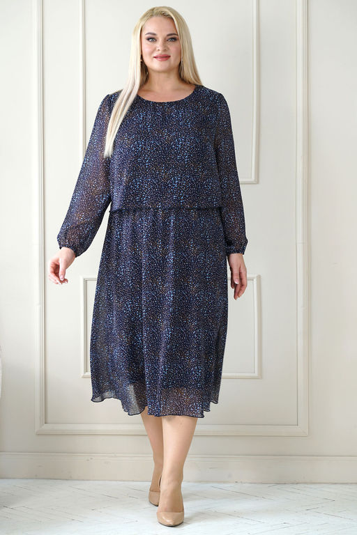 Платье ALANI 1941 синий калейдоскоп - Alani collection фото 3