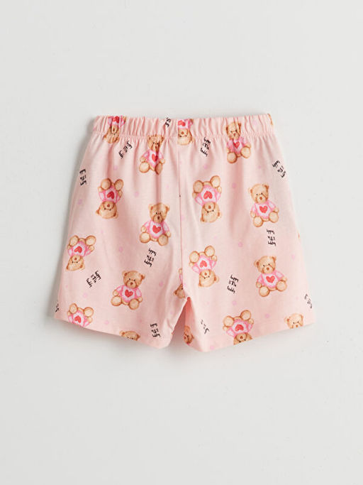 Sevimli Ay? Bask?l? K?z ?ocuk Pijama Alt 2li