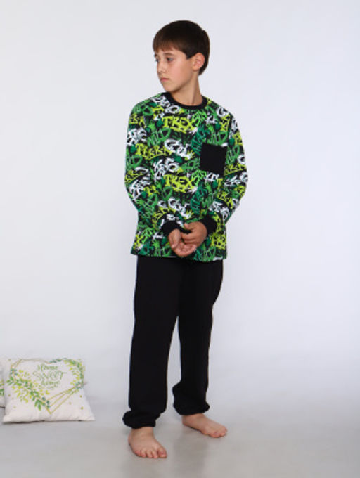 Пижама "Геометрия" зеленый