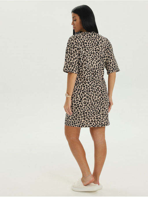 Платье домашнее Леопард Серый женская - София фото 10