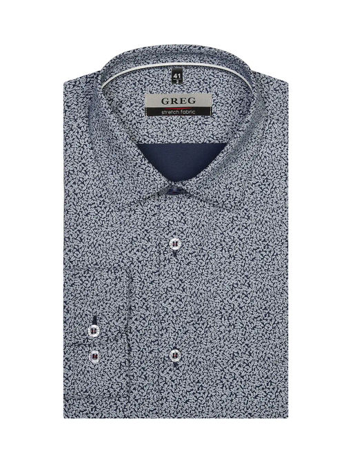 Сорочка мужская длинный рукав GREG 213/237/0047/ZN/1p STRETCH_V