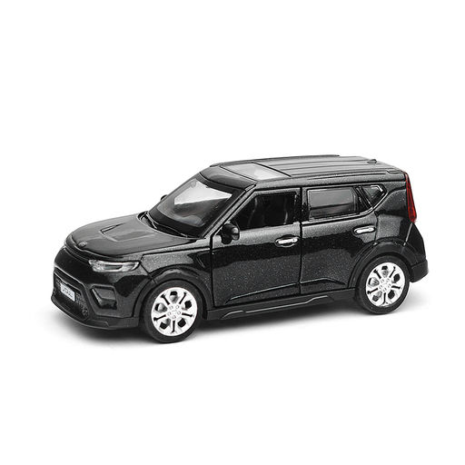 Машина металл KIA soul 12 см, (двери, багаж., черный)инерц, в коробке