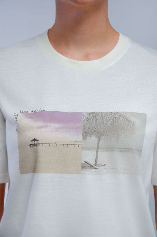 Арт. 31109 Футболка женская 44-52 (5 шт) Цвет:молочный - Калинка фото 3