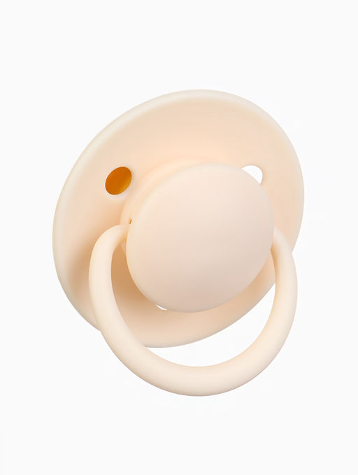 Соска-пустышка, от 6 мес., латекс, классическая, в контейнере, айвори, M&B