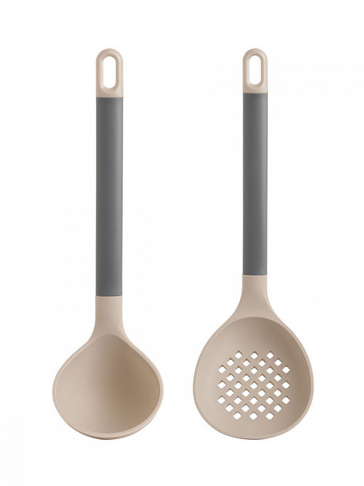 Набор кухонных принадлежностей из 2 шт. бежевый силикон, нейлон, ПП