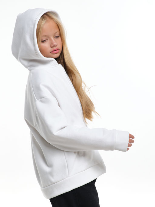 Толстовка на молнии с начесом для девочки UD 8017 касар - Mini maxi фото 2