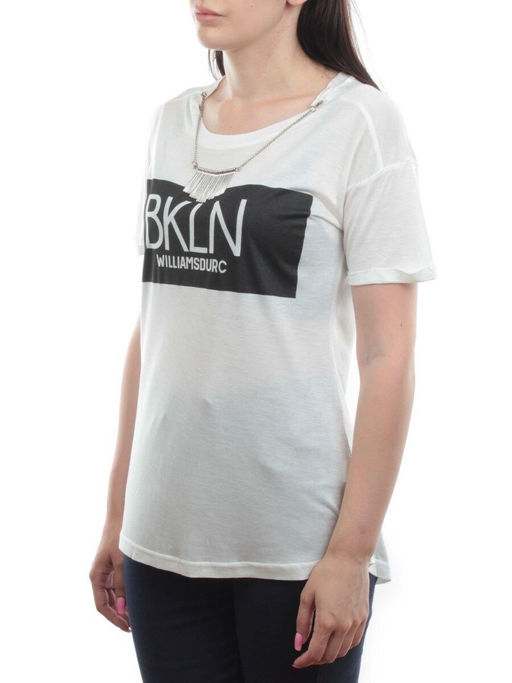 LJ-1015 WHITE Футболка женская (65% хлопок, 30% полиэстер, 5% эластан)