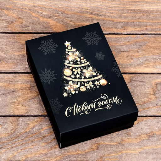 Коробка складная, крышка-дно, Новогодняя ёлка, софт тач, 21 х 15 х 7 см - UPAK LAND фото 2