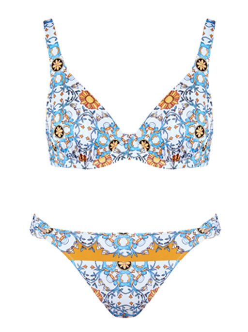 -72% ТРУСЫ КУПАЛЬНЫЕ ЖЕН. Milavitsa 480018/182 белый набивной  фото 2