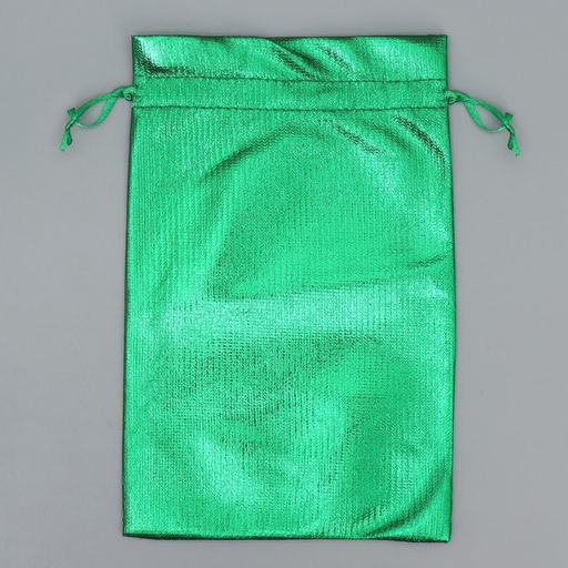 Цена за 10 шт. Мешочек подарочный парча Новогодние поздравления, 16 х 24 см +/- 1.5 см - Дарите счастье фото 6