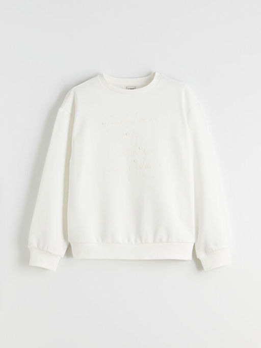 Boncuk Detayl? K?z ?ocuk Sweatshirt