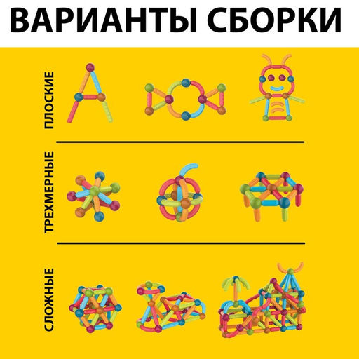 Магнитный конструктор Магникс, 38 деталей - Unicon фото 3