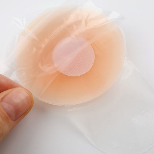 Цена за 3 шт. Стикини многоразовые, с подтяжкой, d=6.5 см, бежевые