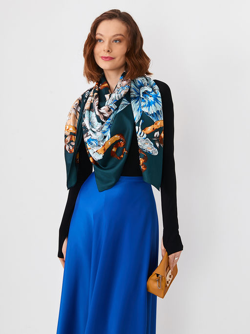 Большой, мягкий, тонкий и очень нежный двусторонний платок с рисунком. - Tantino фото 3