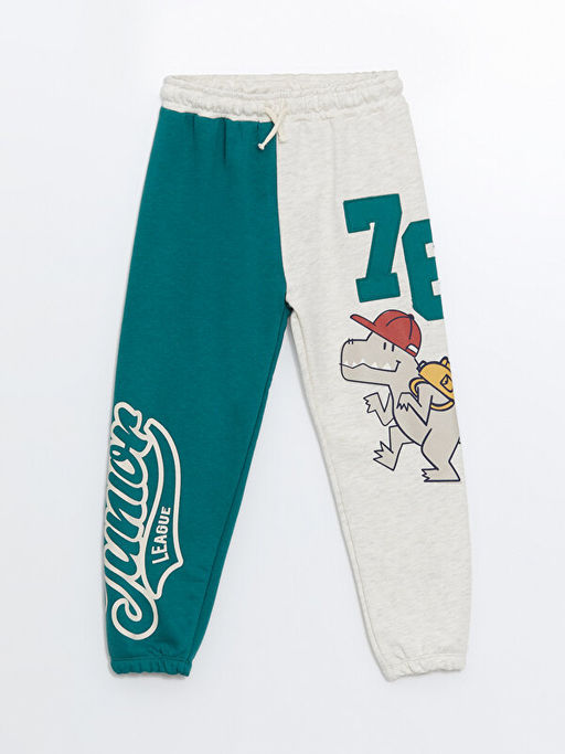 Beli Lastikli Bask?l? Erkek Bebek Jogger E?ofman Alt