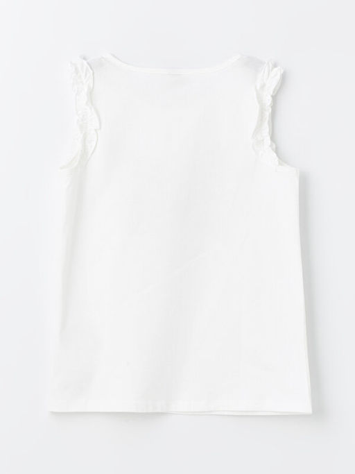 Bisiklet Yaka Bask?l? K?z ?ocuk Atlet - Waikiki фото 2