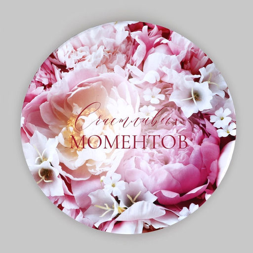 Набор шляпных коробок для цветов 4 в 1, упаковка подарочная, Пионы, 20?17.5 - 16?14 см