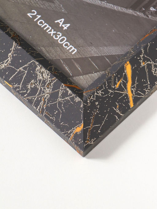 Фоторамка пластик формат А4 см "Гедеон" чёрный с золотом 36х27х2 см