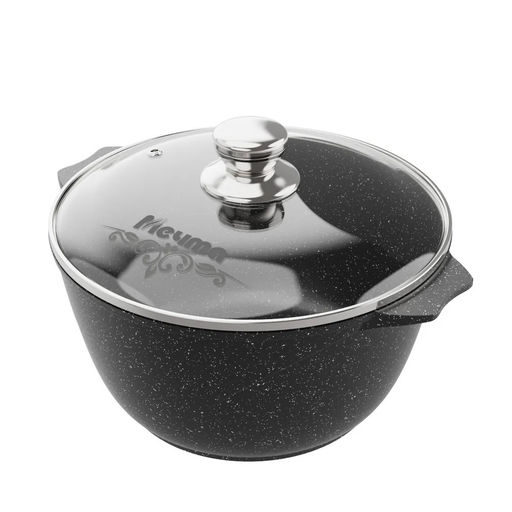 ГРАНИТ BLACK Кастрюля 6,0л, арт. 46802