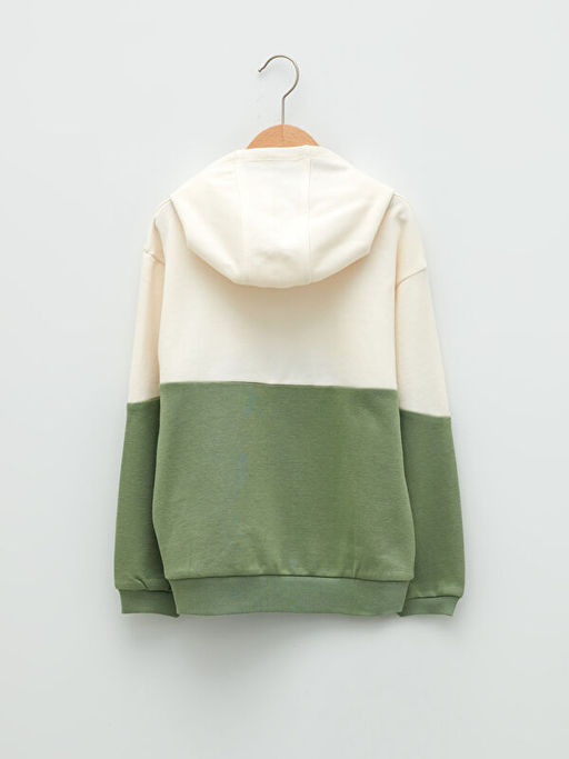 Kap??onlu Renk Bloklu Uzun Kollu K?z ?ocuk Sweatshirt - Waikiki фото 2