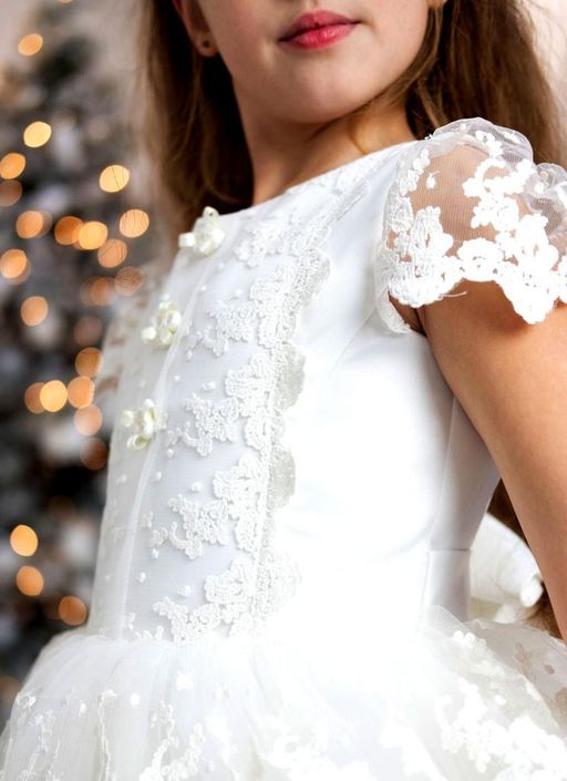 платье для девочки А21-2 Эйра молочный атлас - Etoelf фото 7