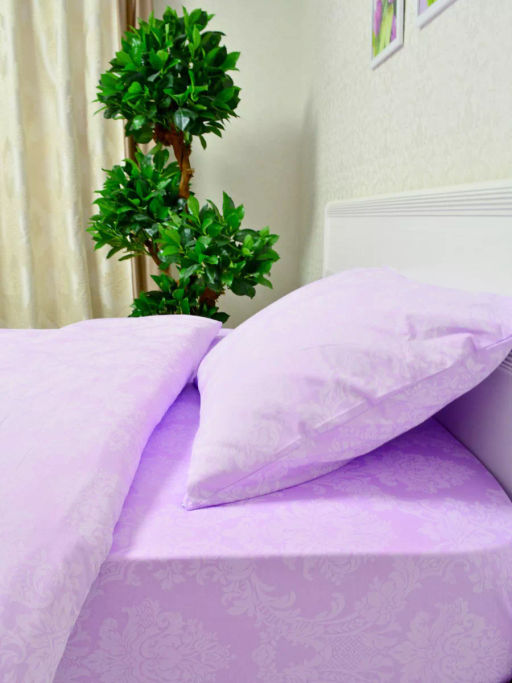 НКонструктор КПБ поплин на молнии Лиловый жаккард Березка  фото 69