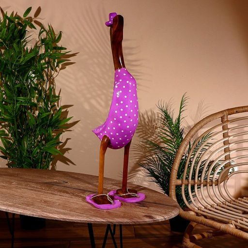 Сувенир «Утка в сиреневом», 70 см, дерево