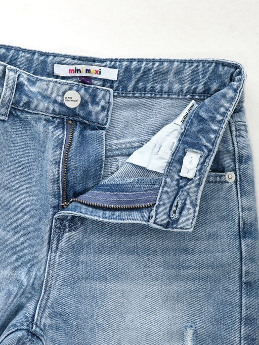 Джинсы голубые для девочки 33-1064 голубой - Mini maxi фото 3