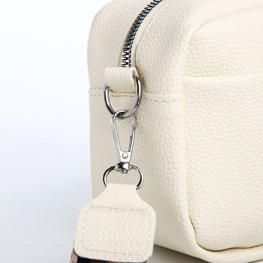 Сумка женская на молнии, белая