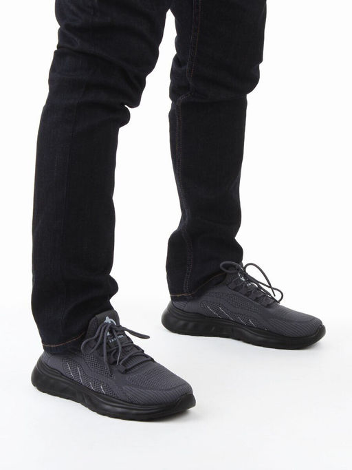 03-TEX-D01-04 DK. GREY Кроссовки летние мужские (текстиль)