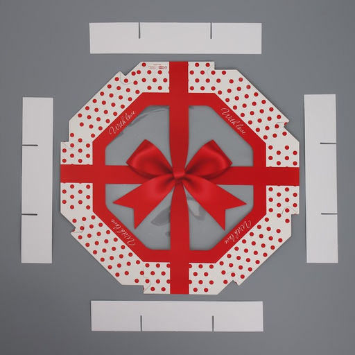 Цена за 5 шт. Коробка кондитерская складная, упаковка «Бантик», 27 х 27 х 5 см