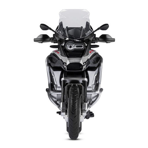 Мотоцикл металлический BMW R1250 GS Adventure 1:12, свободный ход колёс, серебристый