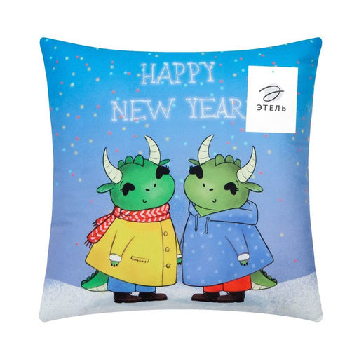 Подушка Этель Happy New Year 40х40 см, 100% п/э, велюр  фото 5