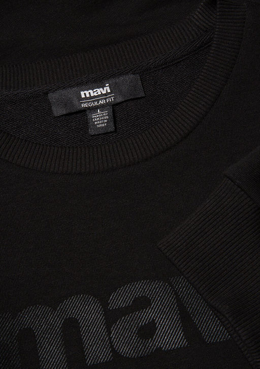 Mavi Logo Bask?l? Siyah Sweatshirt  фото 7