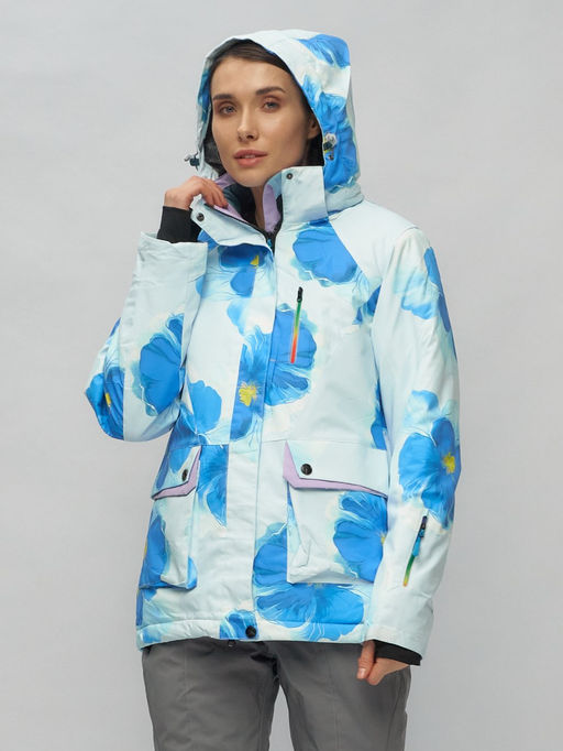 Горнолыжный костюм женский голубого цвета 020231Gl