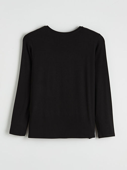 Bisiklet Yaka Desenli Bluz