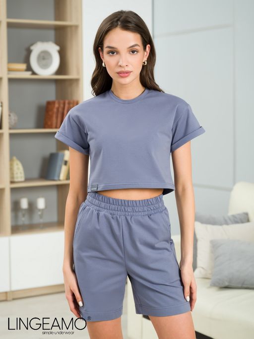 Трикотажный женский кроп-топ Lingeamo  ВФ-15 (84)  фото 2