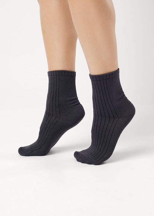 CLE Носки жен.Д2222 блеск вискоза чёрный - Clever wear фото 4