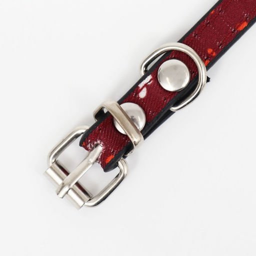 Ошейник с косынкой Яркая жизнь, 32 х 1 см, бордовый - Пижон фото 5