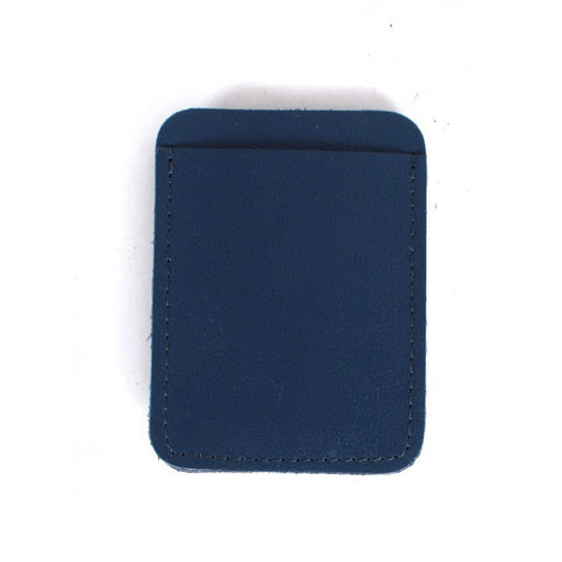 Обложка пропуск/карточка/проездной Croco-фк-1009 металл клипса д/денег, натуральная кожа синий бергамо (47) 264752