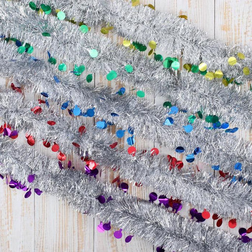 Цена за 10 шт. Мишура Переплёт кружочки, d-5 см 200 см, микс - Зимнее волшебство фото 3