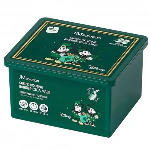 Набор масок тканевых успокаивающих с центеллой JMSOLUTION DISNEY QUICK ROUTINE BARRIER CICA MASK (35  фото 6