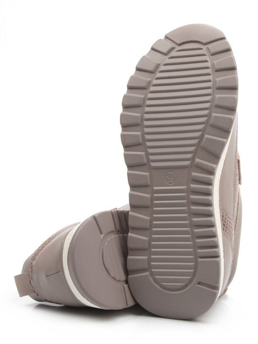 03-A238-5 DK. BEIGE Кроссовки женские (натуральная кожа)